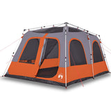 Vidaxl Dome Tält 8-person Fast Release Grey and Orange