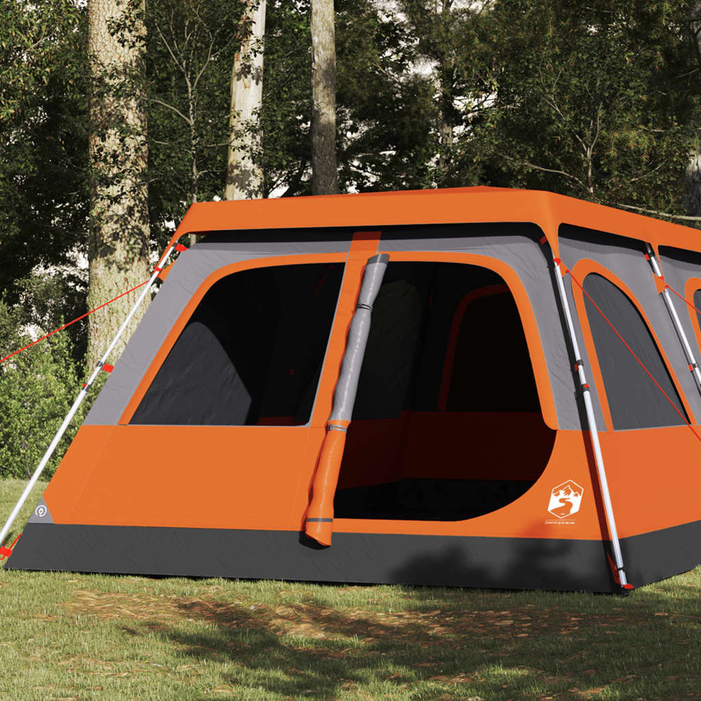 Vidaxl Dome Tält 8-person Fast Release Grey and Orange