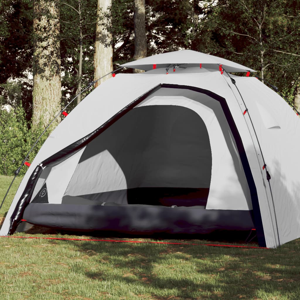 Vidaxl Dome Tent 4-osobowy szybki wydawanie Blackout Tabin White