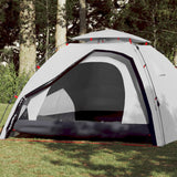 Vidaxl Dome Tent Dome Tessuto blackout a rilascio veloce per 4 persone bianco