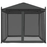 Vidaxl arbor mat Säitewänn vu mesh 2.93x2.93M Stahr anthracite -Colored