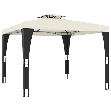 Vidaxx Pavillon mit Doppeldach 2,98x2,98 m cremefarbener Stahl
