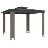 Vidaxl Pavillon mit Doppeldach 2,94x2,94 m Stahl Anthrazit