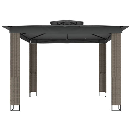 Vidaxl Pavillon mit Doppeldach 2,94x2,94 m Stahl Anthrazit