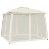 Vidaxl Arbor Side Walls of Mesh and Double Roof 2,93x2,93 M stålcreme