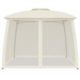 Vidaxl Arbor Side Walls of Mesh y Double Roof 2.93x2.93 M Cream de acero