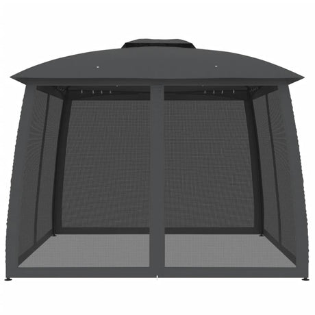 Vidaxx Pavillon mit Gitterwänden und Doppeldach 2,93x2,93 m Stahl Anthrazit