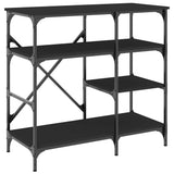 Vidaxx Bäckerregal 90x40x84 cm aus Holz und Metall schwarz
