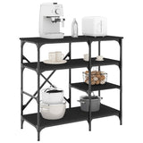 Vidaxx Bäckerregal 90x40x84 cm aus Holz und Metall schwarz