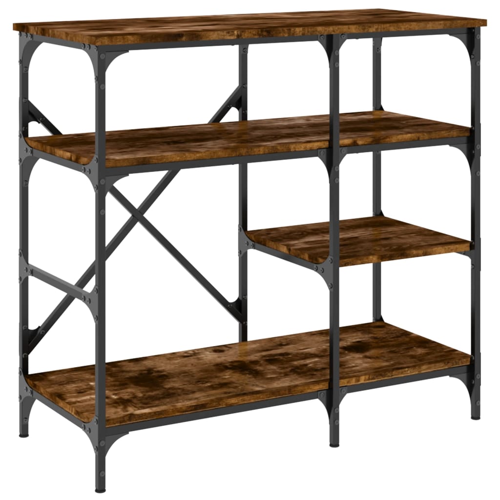 Vidaxx Bäckerregal 90x40x84 cm aus geräuchertem Eichenholz und Metall