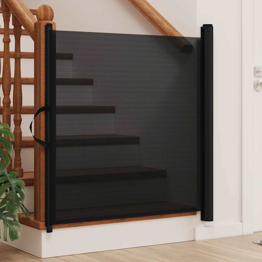 Vidaxl huisdierenhek uittrekbaar 82,5x125 cm zwart