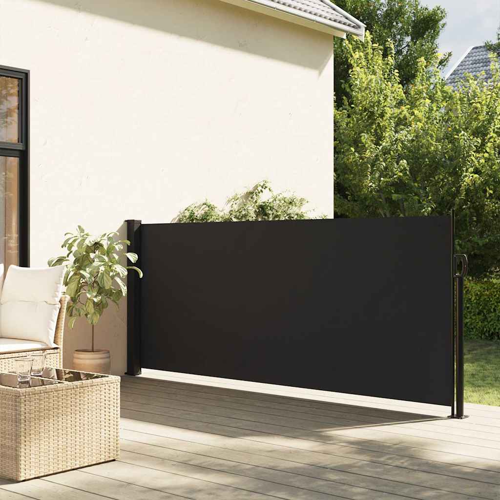 Vidaxx ausziehbarer Windschutz 100x300 cm schwarz