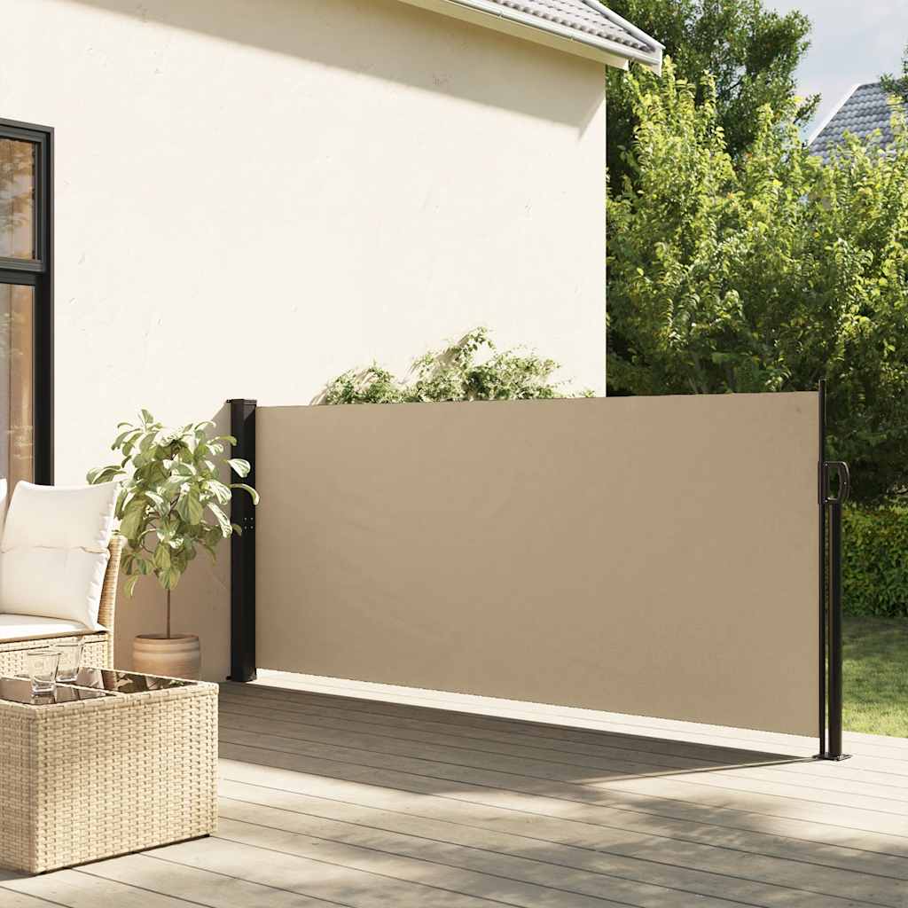 Vidaxx ausziehbarer Windschutz 140x300 cm beige