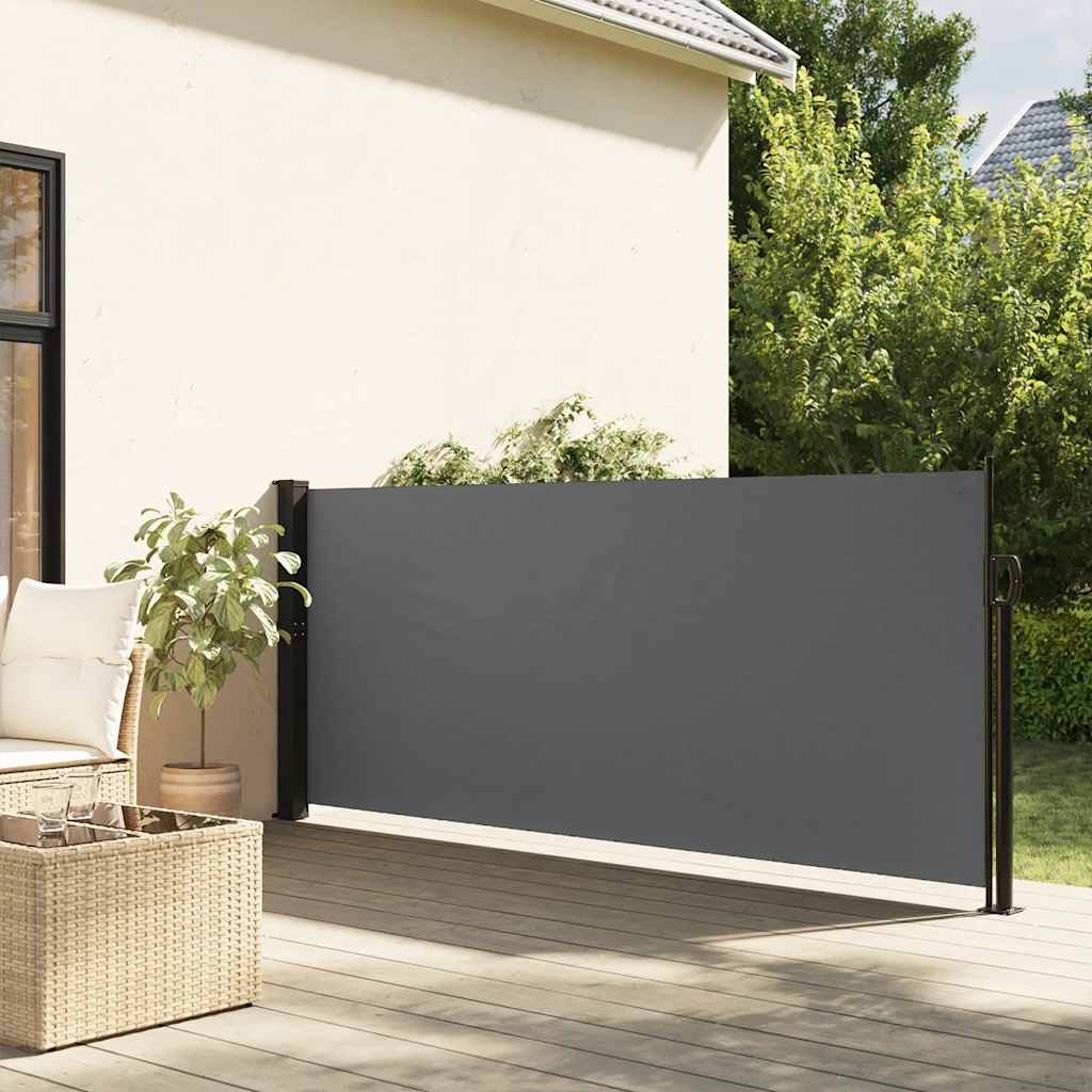Vidaxx ausziehbarer Windschutz 140x300 cm Anthrazit
