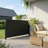 Vidaxx ausziehbarer Windschutz 100x500 cm schwarz