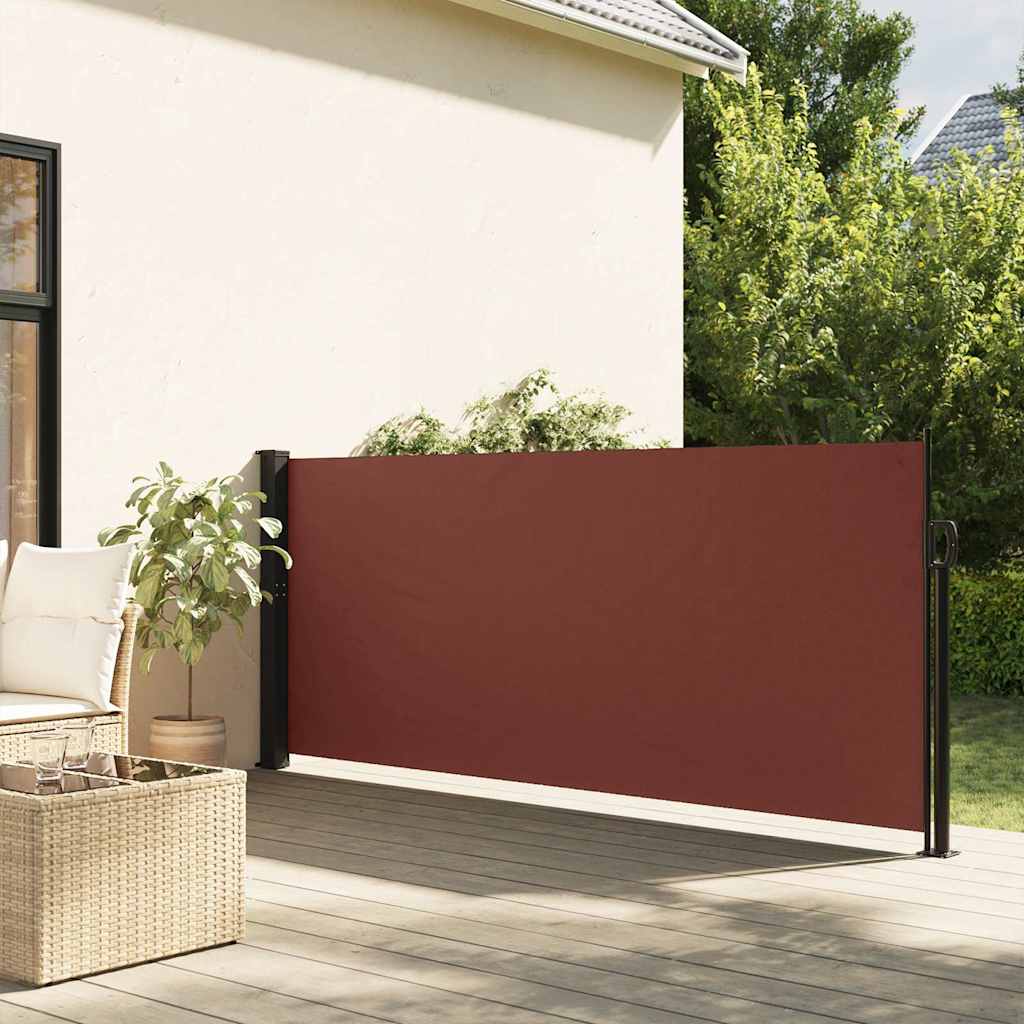 Pare-brise Vidaxl extensible 100x500 cm brun