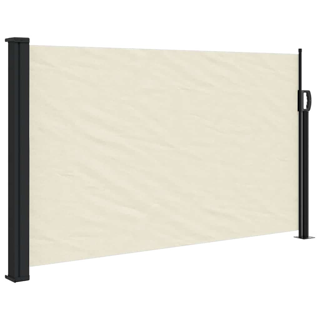 Vidaxx ausziehbarer Windschutz 120x500 cm cremefarben