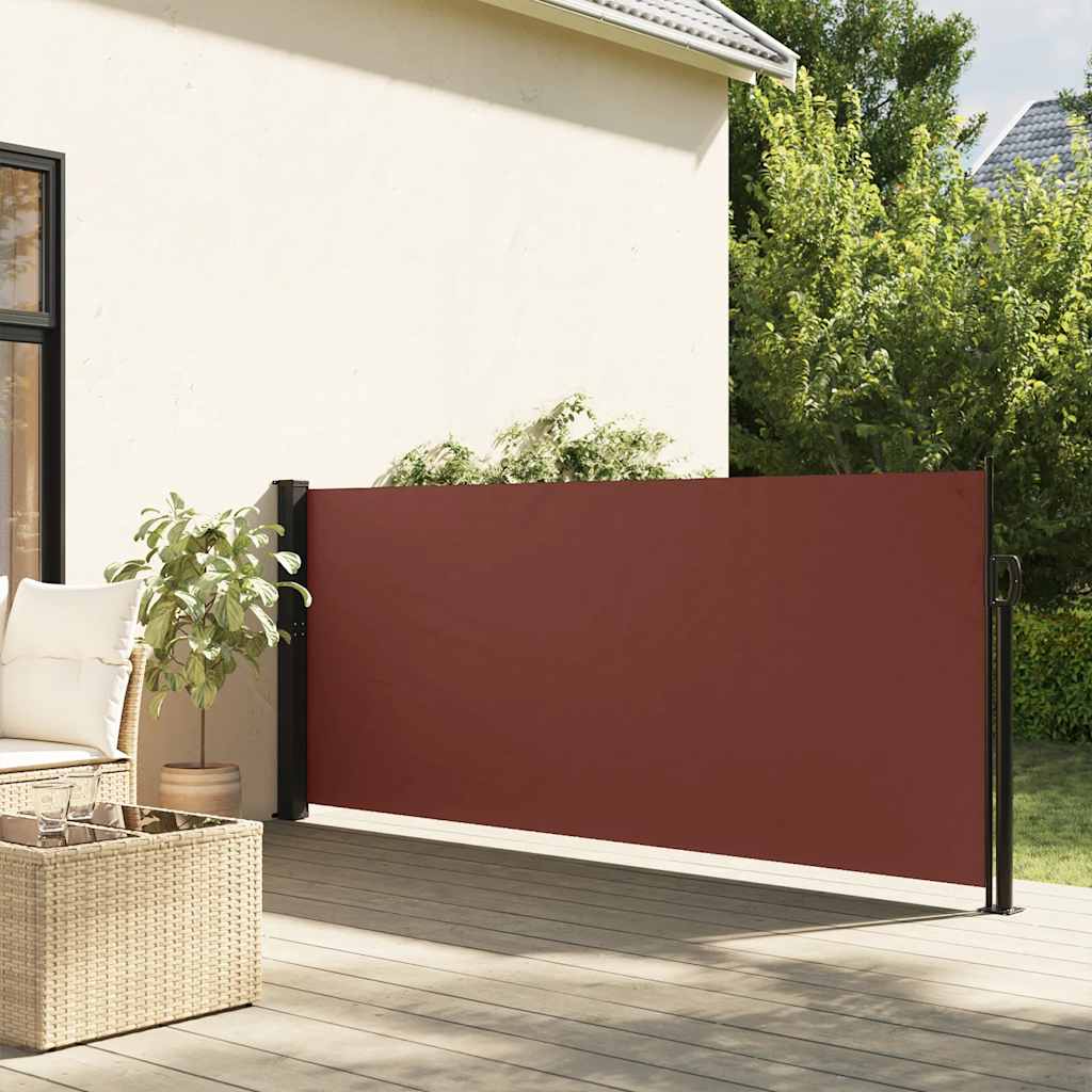 Vidaxx ausziehbarer Windschutz 140x500 cm braun