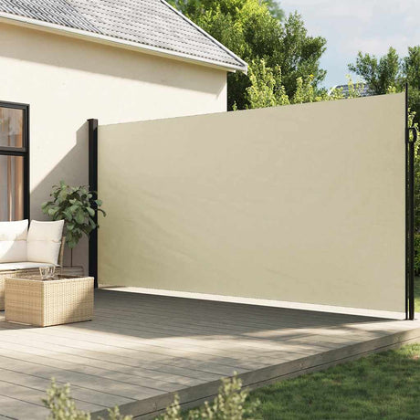 Vidaxx ausziehbarer Windschutz 220x500 cm cremefarben