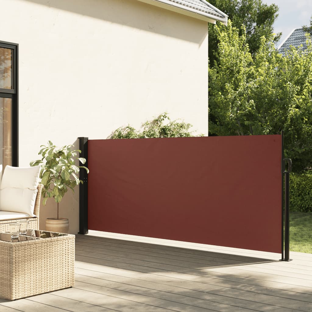 Pare-brise Vidaxl extensible 120x600 cm brun