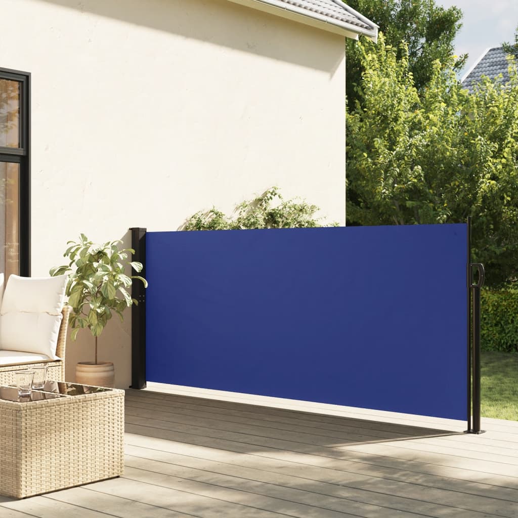 Vidaxl windscherm uittrekbaar 140x600 cm blauw