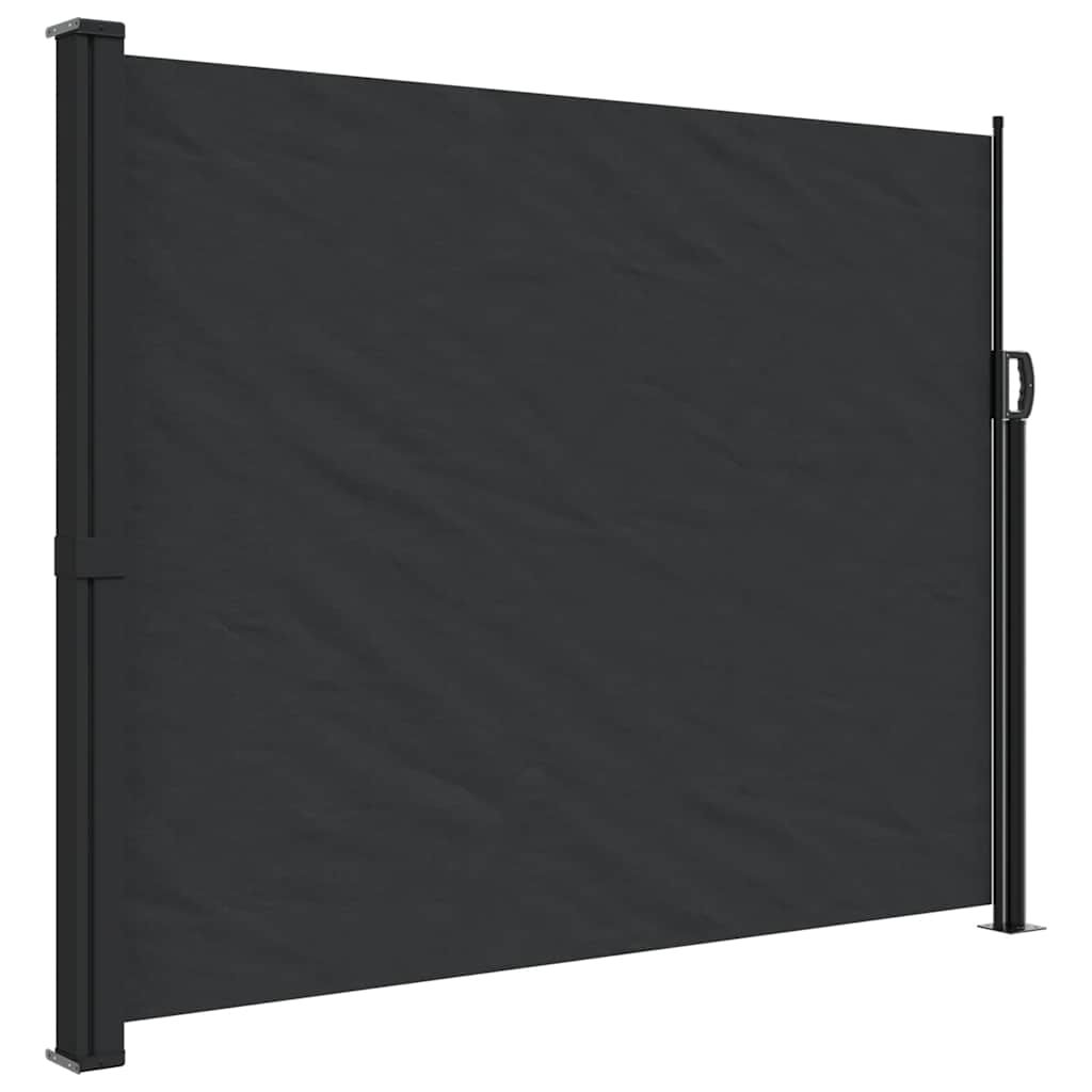 Pare-brise vidaxl extensible 160x600 cm noir