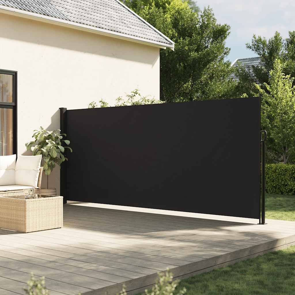 Vidaxx ausziehbarer Windschutz 180x600 cm schwarz