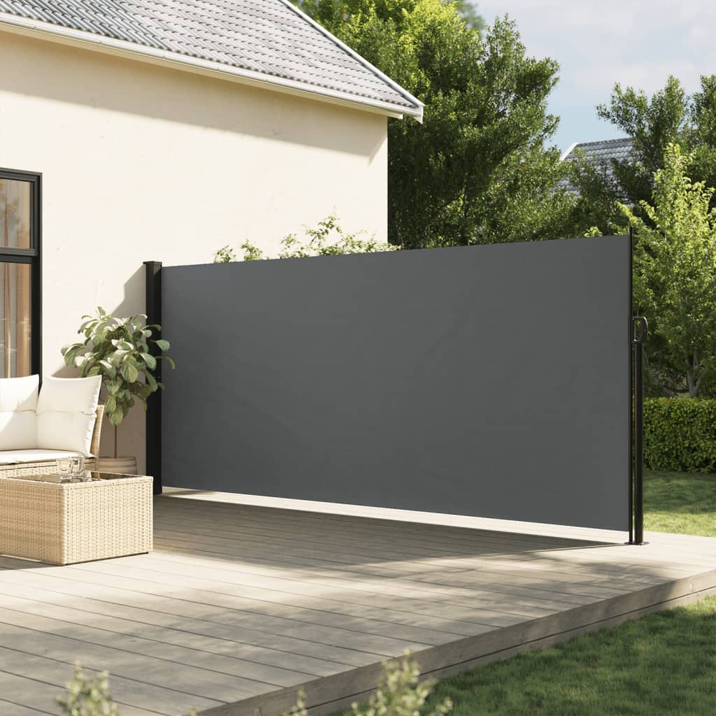 Vidaxl Paradshield estendibile 180x600 cm antracite -colorato