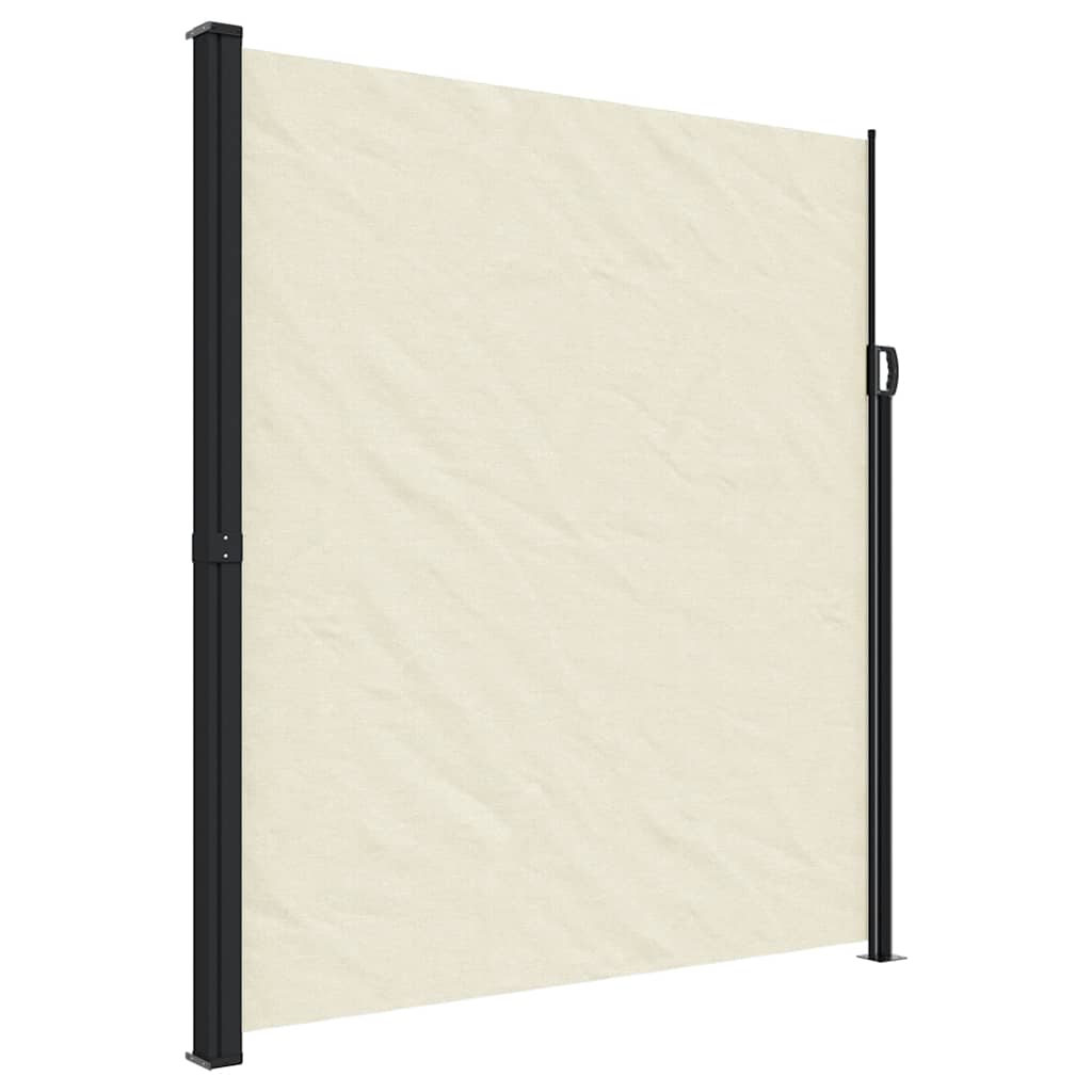 Vidaxx ausziehbarer Windschutz 220x600 cm cremefarben