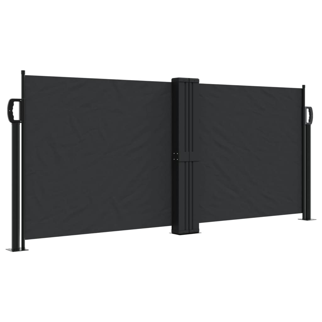 Vidaxx ausziehbarer Windschutz 100x600 cm schwarz