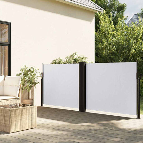 Vidaxx ausziehbarer Windschutz 100x600 cm weiß