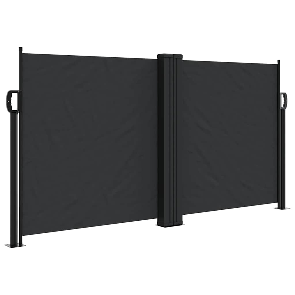 Vidaxx ausziehbarer Windschutz 120x600 cm schwarz
