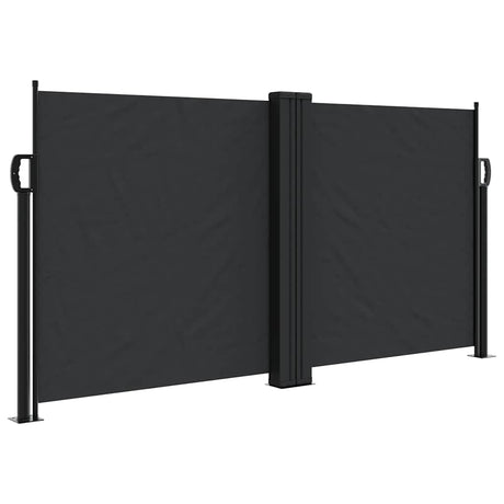 Vidaxx ausziehbarer Windschutz 120x600 cm schwarz