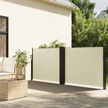 Vidaxx ausziehbarer Windschutz 120x600 cm creme