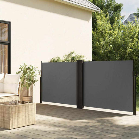 Vidaxx ausziehbarer Windschutz 120x600 cm Anthrazit