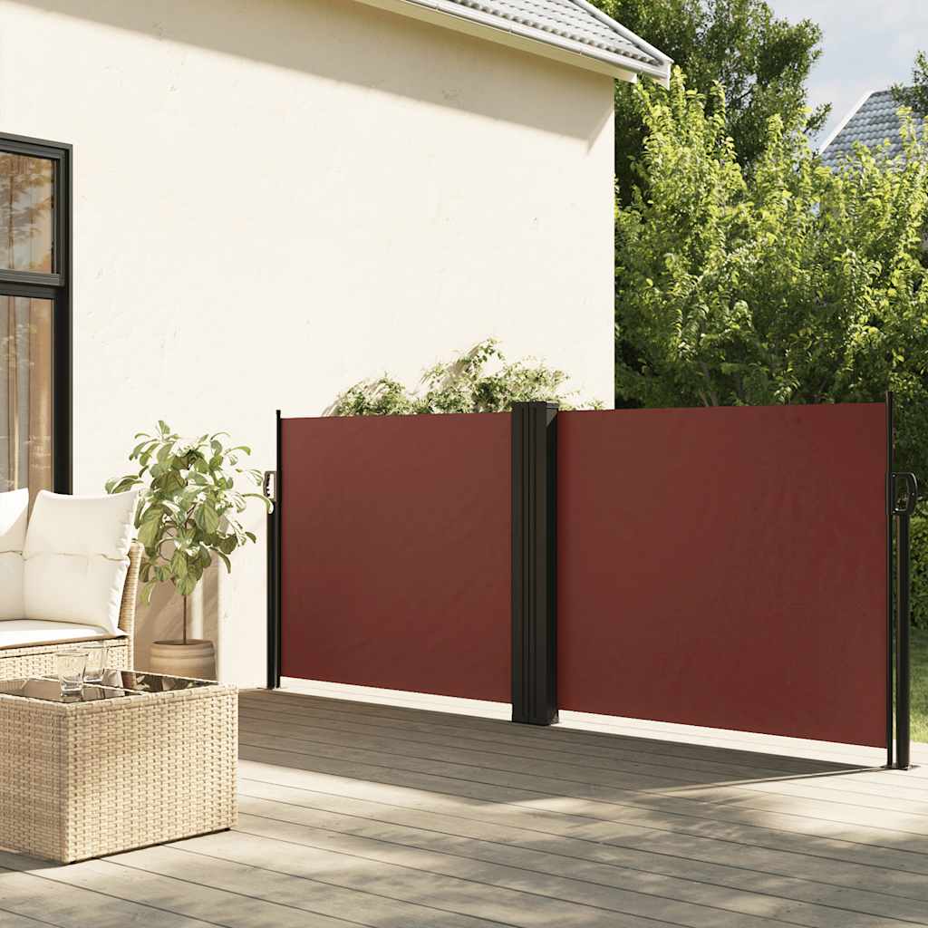Vidaxx ausziehbarer Windschutz 120x600 cm braun