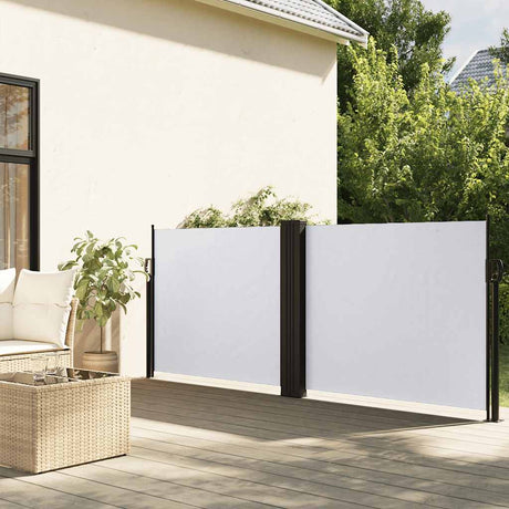 Vidaxx ausziehbarer Windschutz 120x600 cm weiß