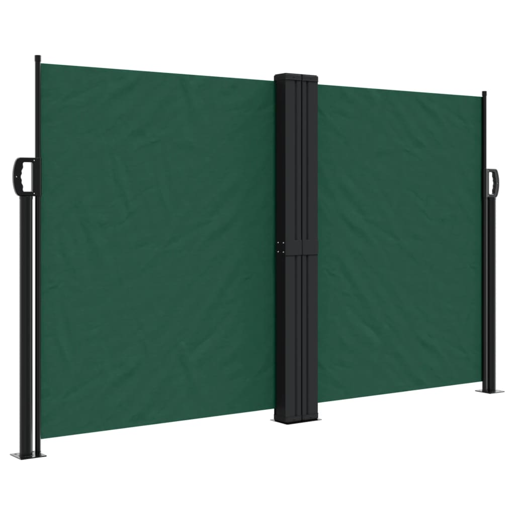 Schermo del giardino Vidaxl estendibile 140x600 cm verde scuro