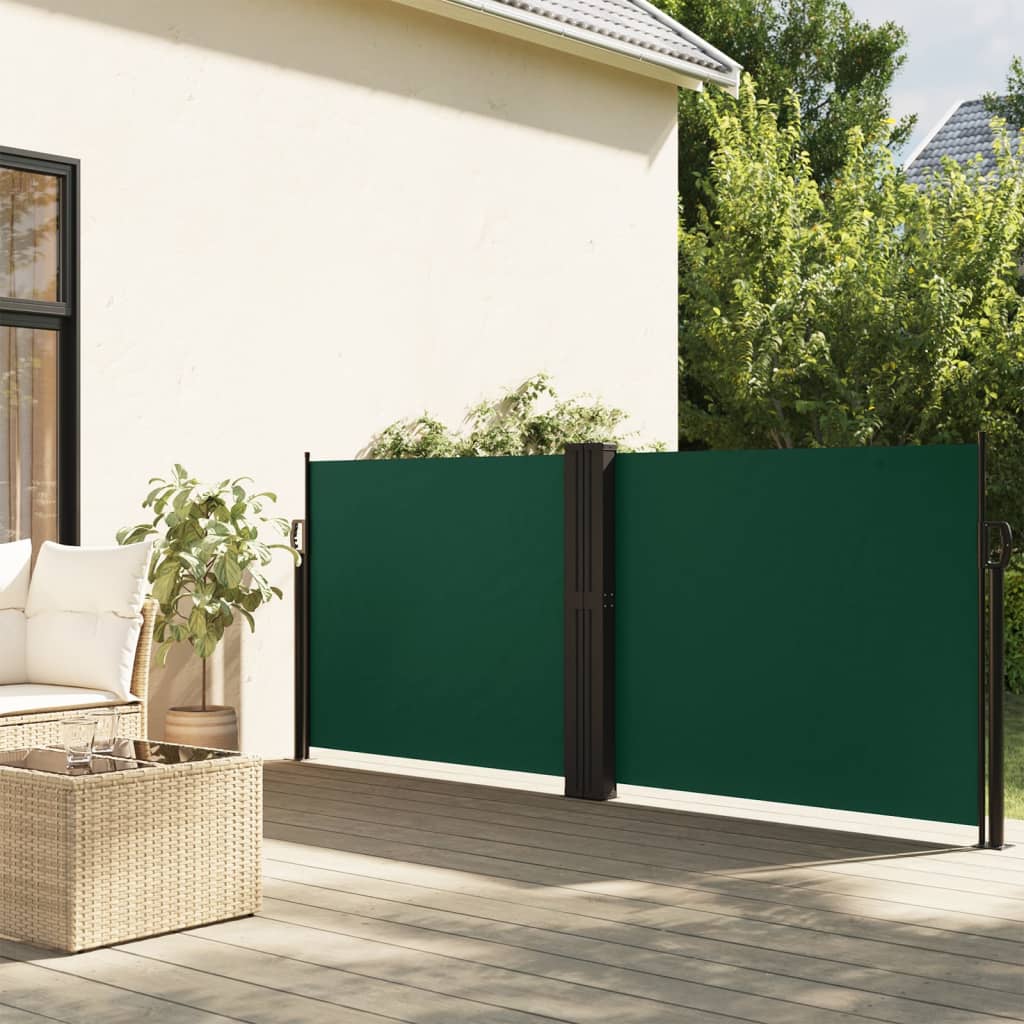 Écran de jardin vidaxl extensible 140x600 cm vert foncé