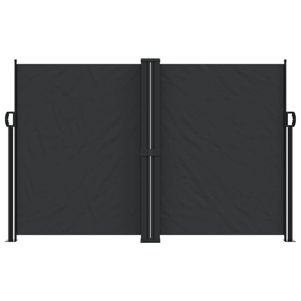 Pare-brise vidaxl extensible 160x600 cm noir