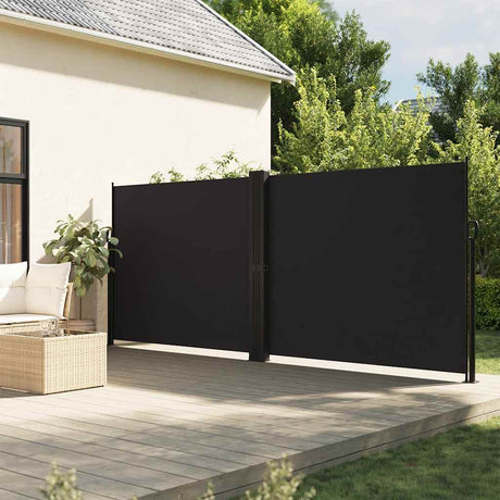 Vidaxx ausziehbarer Windschutz 160x600 cm schwarz