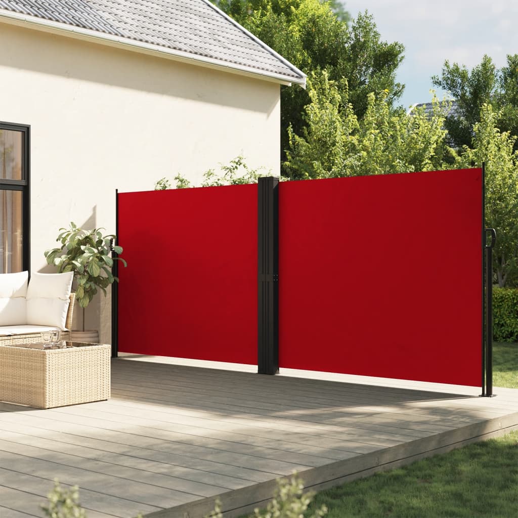 Vidaxl windscherm uittrekbaar 180x600 cm rood