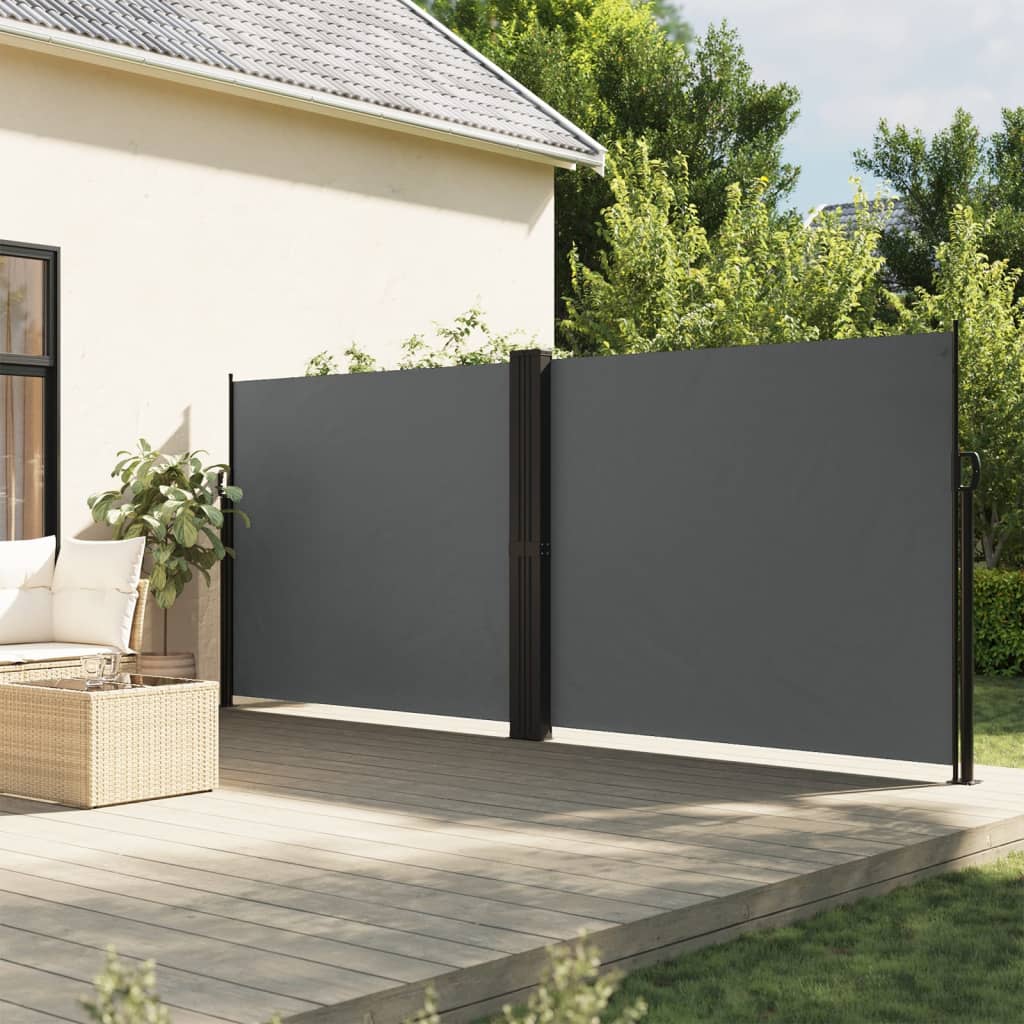 Vidaxl Paradshield estendibile 180x600 cm antracite -colorato