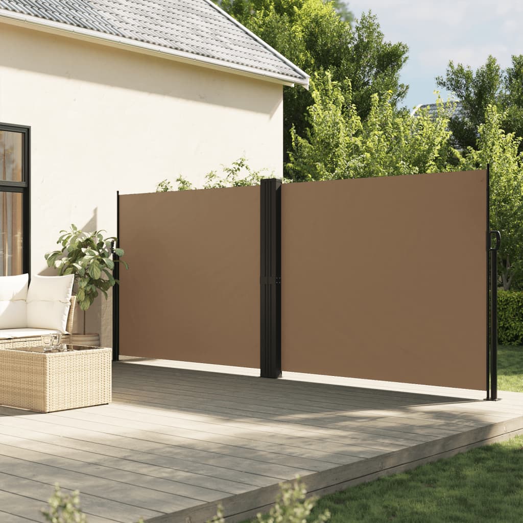 Vidaxl Windshield utvidbar 180x600 cm taupe