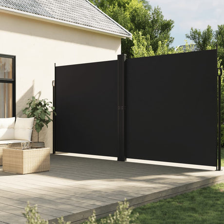 Vidaxx ausziehbarer Windschutz 200x600 cm schwarz