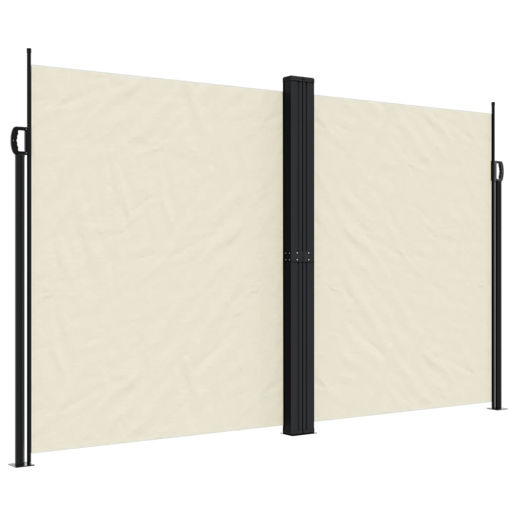 Vidaxx ausziehbarer Windschutz 200x600 cm cremefarben