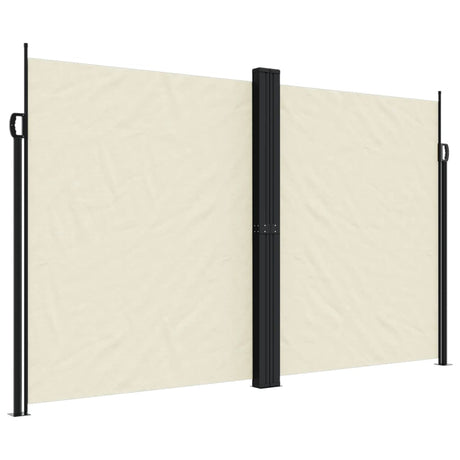 Vidaxx ausziehbarer Windschutz 200x600 cm cremefarben
