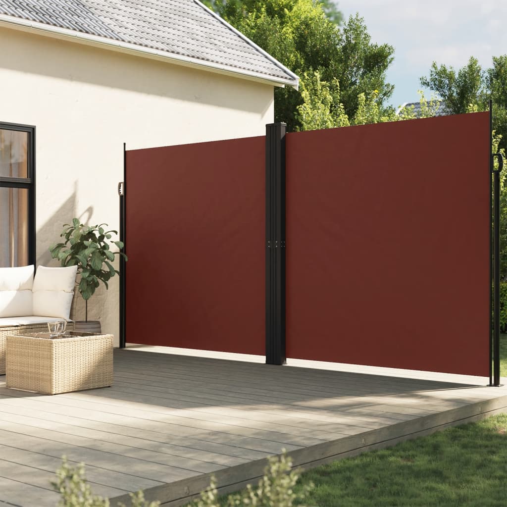 Pare-brise Vidaxl extensible 200x600 cm brun