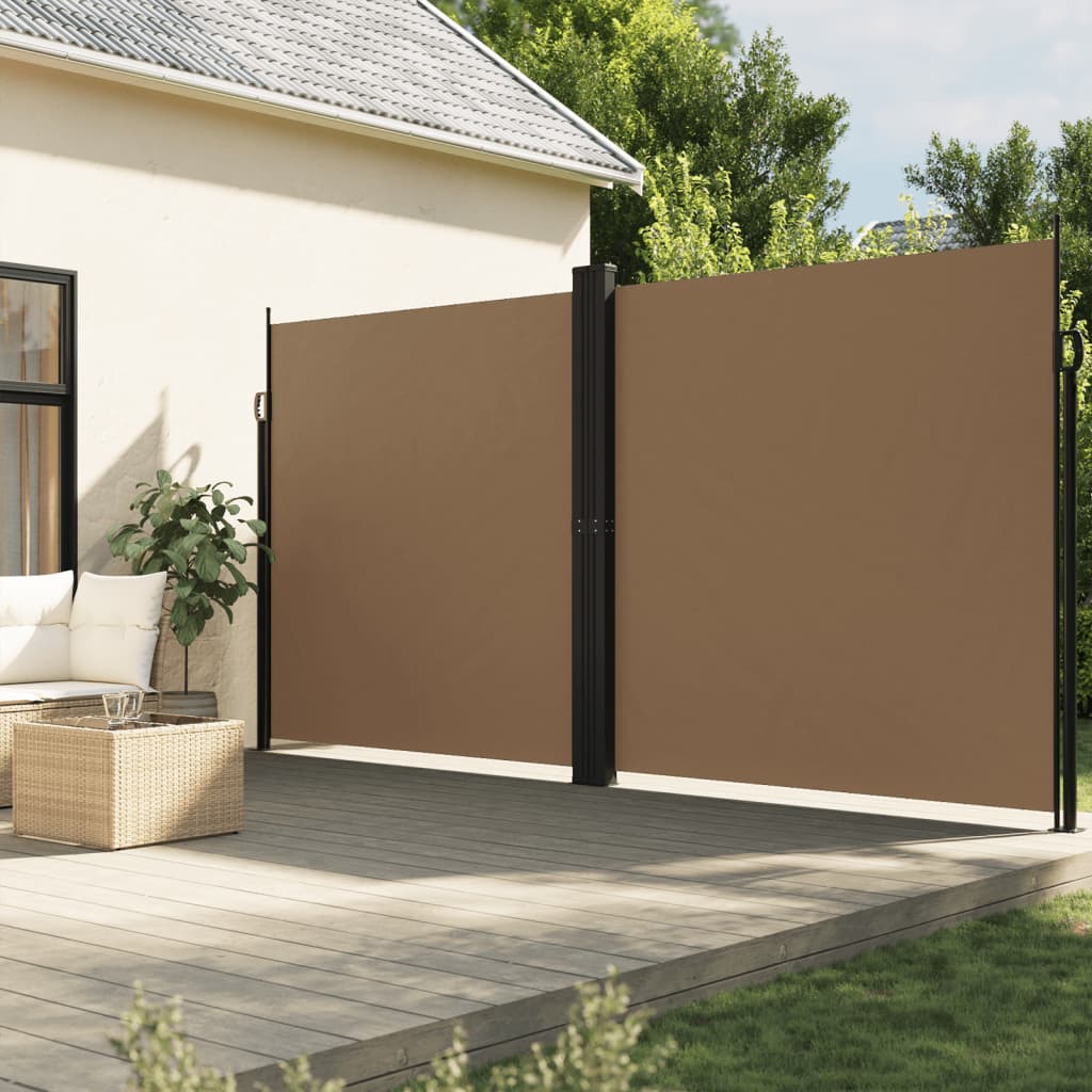 VidaXL Windshield Extendable 200x600 cm Taupe