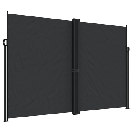 Vidaxx ausziehbarer Windschutz 220x600 cm schwarz